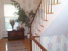 A staircase in a house; Actual size=240 pixels wide